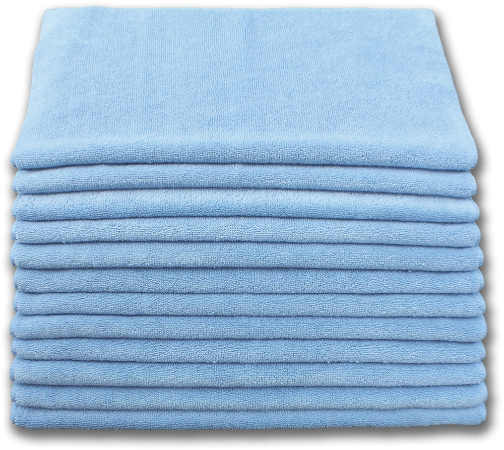 Microfiber Cloths | 12"x12" Blue 200 | Dozen