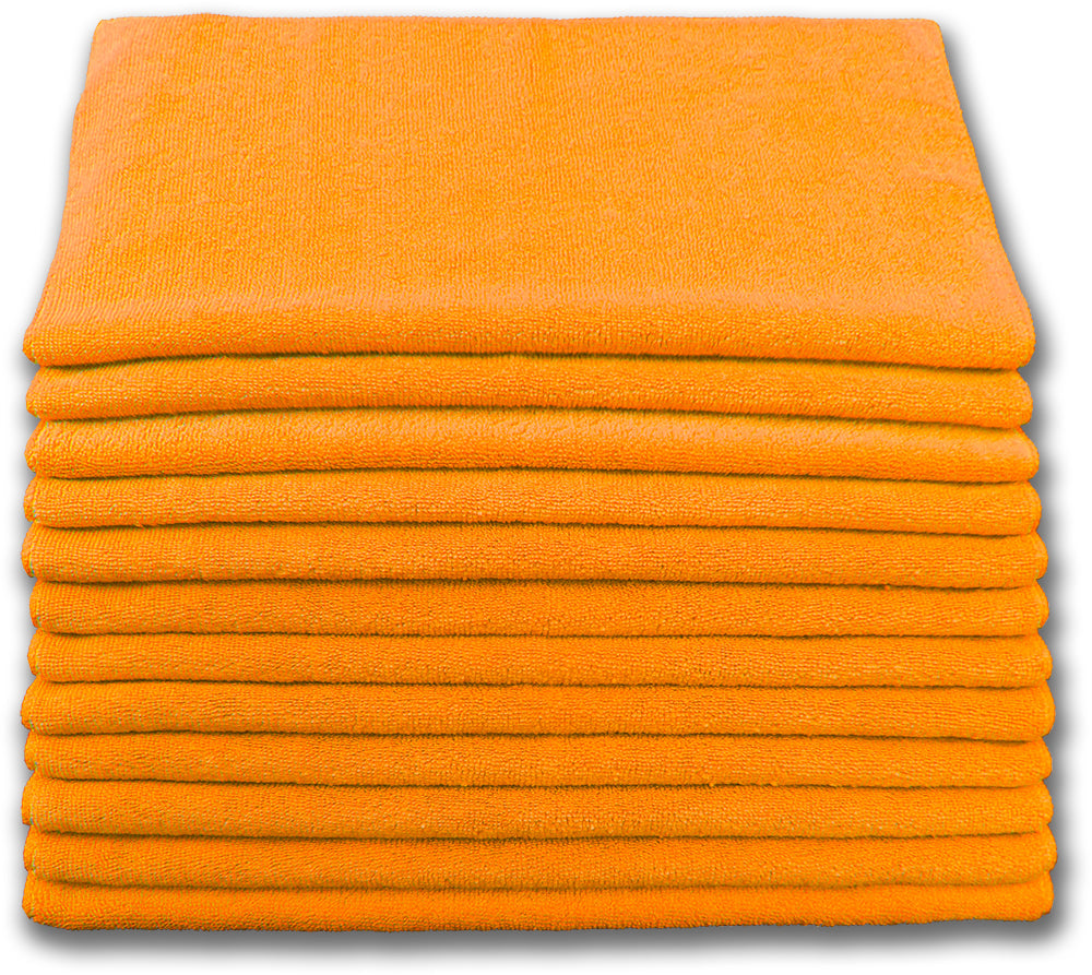 Paños de limpieza de microfibra al por mayor - Terry 16" X 16" - Calidad profesional 300 g/m²