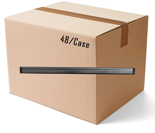 Stainless Steel Squeegee Blade Channel with Soft Rubber - Bulk - Case of 48