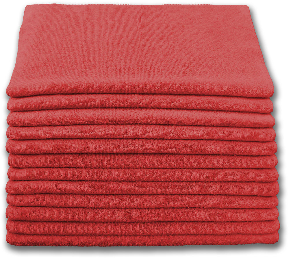 Wholesale Microfiber Cleaning Cloths - Terry 12" X 12" - Professional Quality 300gsm